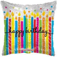 18" Birthday Big Candles Holo Balloon