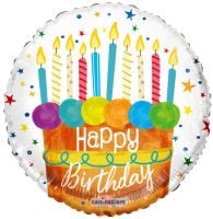 18" Birthday Cake And Candle Balloon