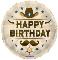 18" Birthday Cowboy Balloon
