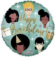 18" Birthday Diversity Balloon