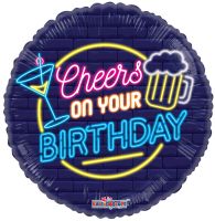 18" Cheers On Your Birthday Balloon
