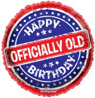 18" Birthday Officially Old Balloon