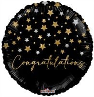 18" Congratulations Stars Holo Balloon