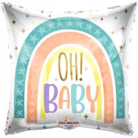 18" Oh Baby Rainbow Balloon