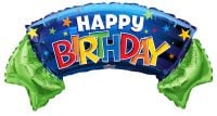 36" Birthday Colorful Banner Shape Balloon