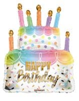 36" Birthday Cake And Candles Balloon