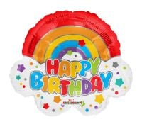 18" Birthday Rainbow Shape Balloon