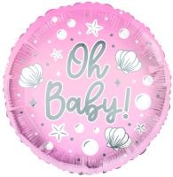 18" Oh Baby! Pink Balloon