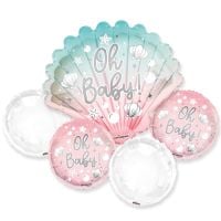 Balloon Bouquet Oh Baby Girl Shell