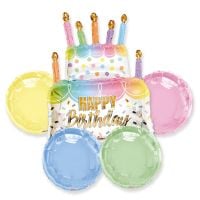 Balloon Bouquet Happy Birthday Cake Macaroon