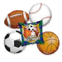 Balloon Bouquet Happy Birthday Sports