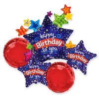 Balloon Bouquet Happy Birthday Stars
