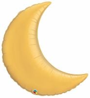 Crescent Moon 35" Metallic Gold Balloon