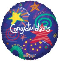 18" Festive Congrats Balloon