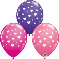 11" Hearts-A-Round Special Assortment (50pcs) Balloons