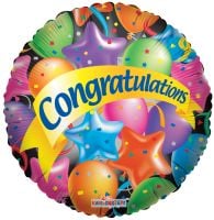 18" Festive Balloons Congratulations