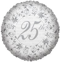 18" 25th Anniversary Filigree Balloon