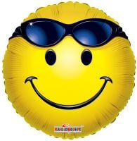 18" Smiley With Glasses Balloon