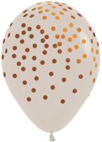 11" Copper Confetti Fashion White Sand (50pcs) Balloons