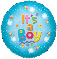 09" It's A Boy Baby Bottle Balloon
