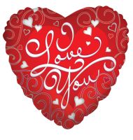 09" Love Silver Swirls Balloon