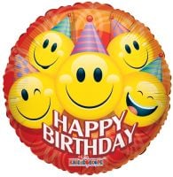 18" Party Smilies Birthday Balloon