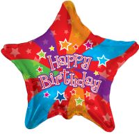 18" Happy Birthday Colors Balloon