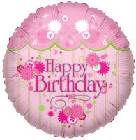 18" Happy Birthday Border Balloon