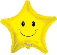 18" Smily Face Star Balloon