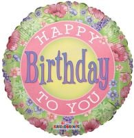 09" Happy Birthday Poppies Balloon