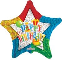 09" Patterned Star Balloon