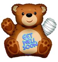 28" Get Well Bear with Bandages Balloon