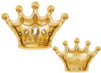 36" Royal Crown Gold Balloon