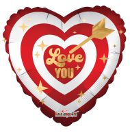 18" Love You Arrow Matte Balloon
