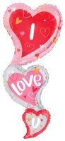 36" Love 3 Standing Hearts Shape Balloon