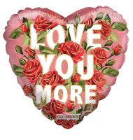 18" Love You More Roses Balloon