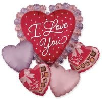 Bouquet I Love You Dusty Rose Bouquet Matte Balloon