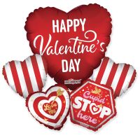 Bouquet Cupid Bouquet Matte Balloon