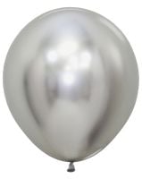 18" Reflex Silver (25pcs) Sempertex Balloons