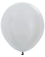 18" Satin Silver (25pcs) Sempertex Balloons
