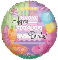 18" Happy Birthday Party Elements Balloon