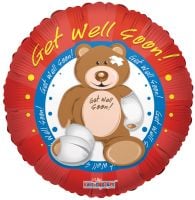 09" Get Well Soon Bear Balloon