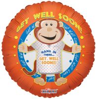 09" Get Well Monkey Balloon