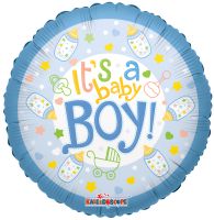 18" Baby Bottle Boy Balloon