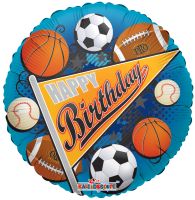 18" Birthday Sports Pennant Balloon