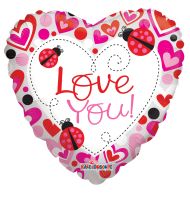 09" Love You Ladybugs Balloon