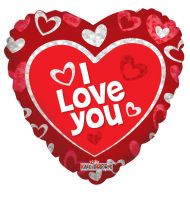 18" I Love You Floating Hearts Balloon