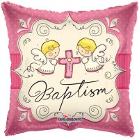 18" Cute Angels Baptism Girl Balloon