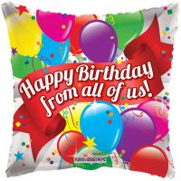 09" Happy Birthday From All Of Us Balloon