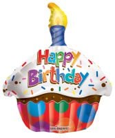 18" Shape Birthday Cupcake Balloon